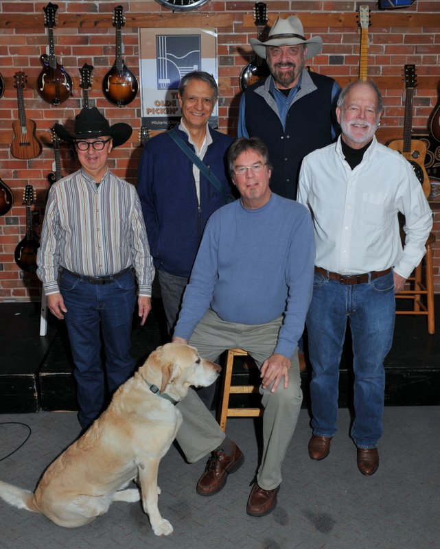 Back:  Jon Chandler;  Middle:  Ernie Martinez, Bill Pontarelli, Dan McCrimmon;  front:  Kit SimonDoc" Mehl, Johnny Neill;  Middle (seated):  Diana Raven, Jane Leche;  Front:  Kit Simon